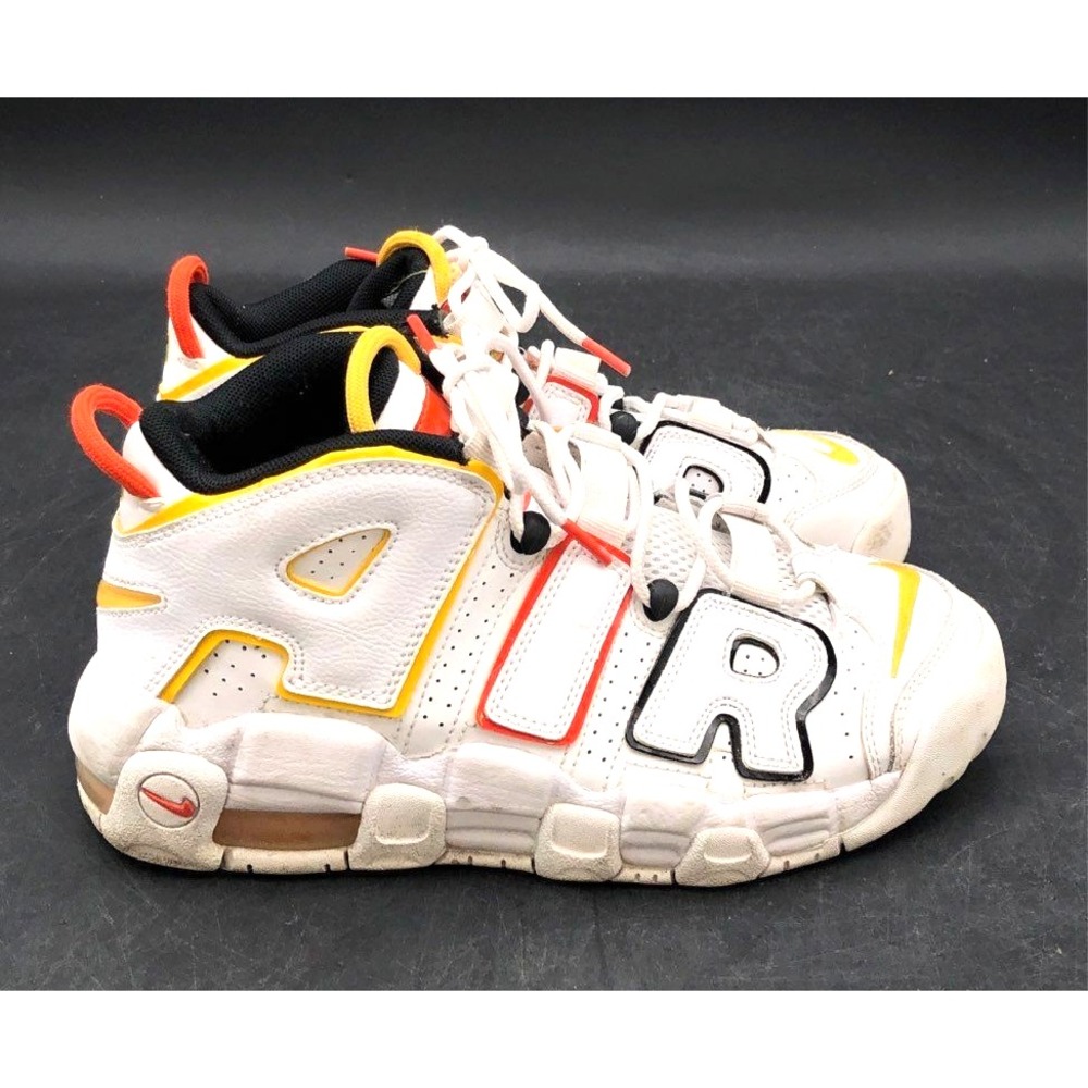 Nike Air More Uptempo GS Rayguns White University Gold Basketball Collector 6.5Y